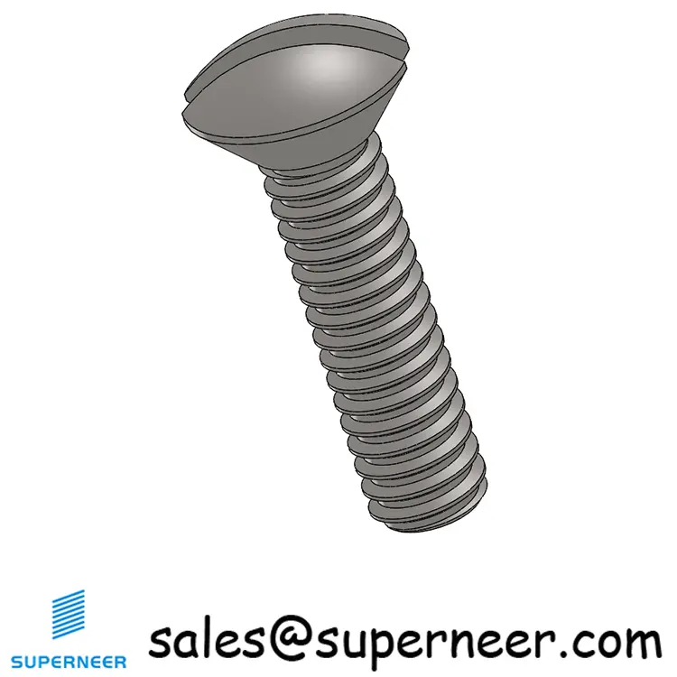 5-40 x 1/2" Oval Head Slotted Machine Screw SUS304 Stainless Steel Inox