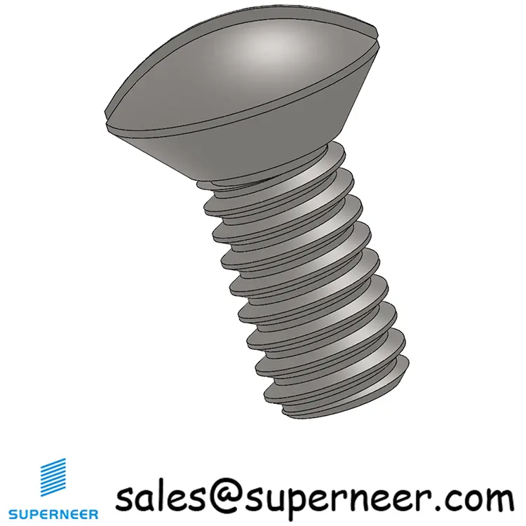 8-32 x 3/8" Oval Head Slotted Machine Screw SUS304 Stainless Steel Inox