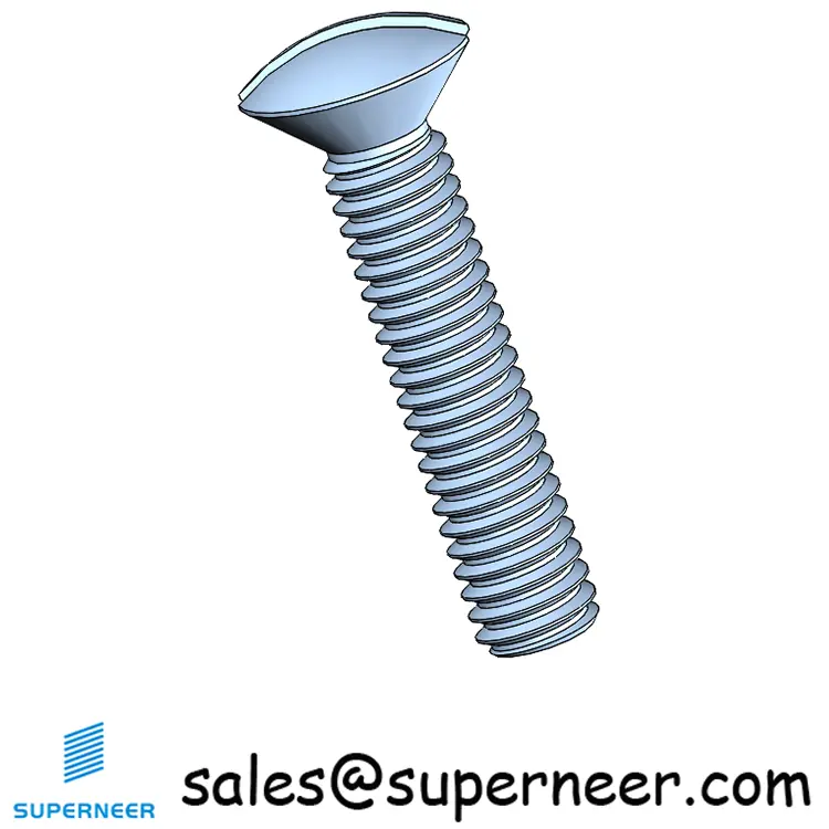 M2.5 x 12 mm Oval Head Slotted Machine Screw Steel Blue Zinc Plated DIN 964