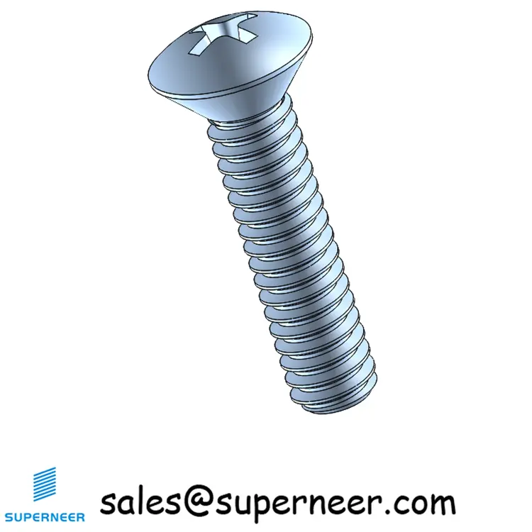 2-56 x 3/8" Oval Head Phillips Machine Screw Steel Blue Zinc Plated