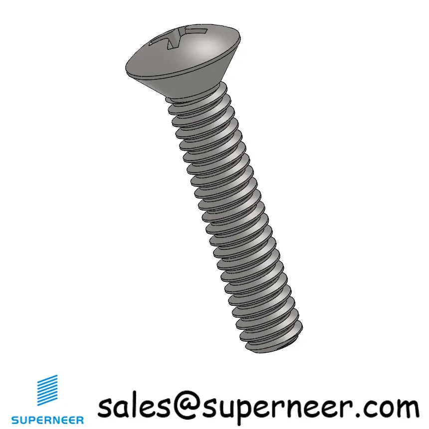 2-56 x 7/16" Oval Head Phillips Machine Screw SUS304 Stainless Steel Inox