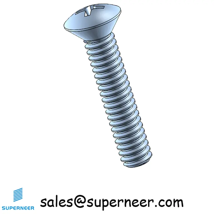 2-56 x 7/16" Oval Head Phillips Machine Screw Steel Blue Zinc Plated