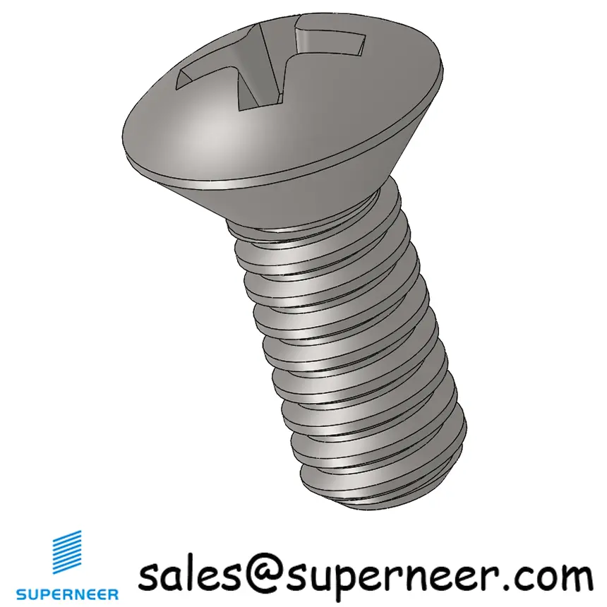 3-48 x 1/4" Oval Head Phillips Machine Screw SUS304 Stainless Steel Inox