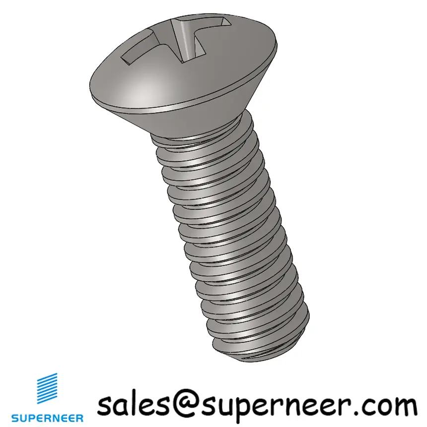 3-48 x 5/16" Oval Head Phillips Machine Screw SUS304 Stainless Steel Inox