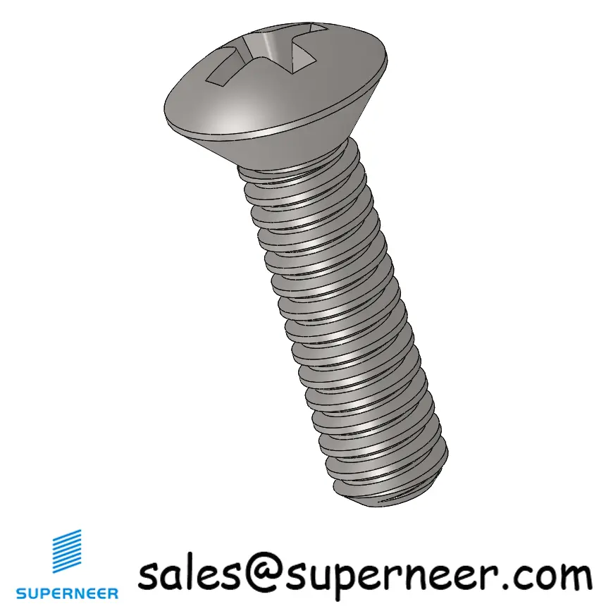 3-48 x 3/8" Oval Head Phillips Machine Screw SUS304 Stainless Steel Inox