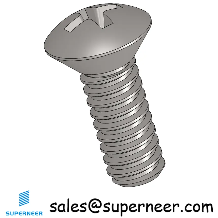 4-40 x 5/16" Oval Head Phillips Machine Screw SUS304 Stainless Steel Inox