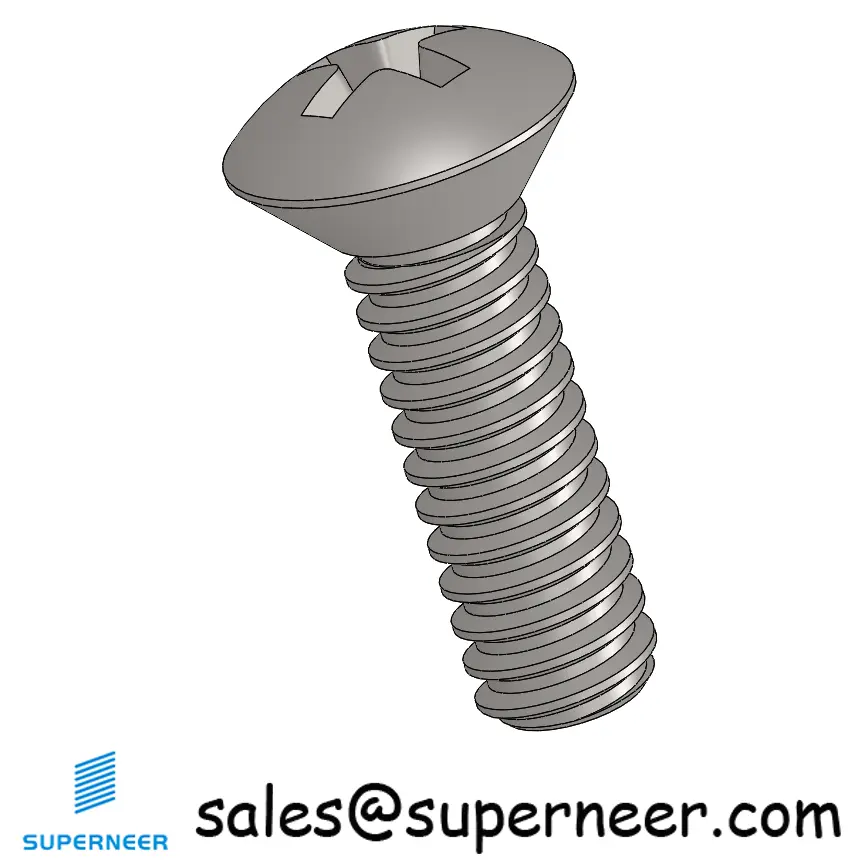 4-40 x 3/8" Oval Head Phillips Machine Screw SUS304 Stainless Steel Inox