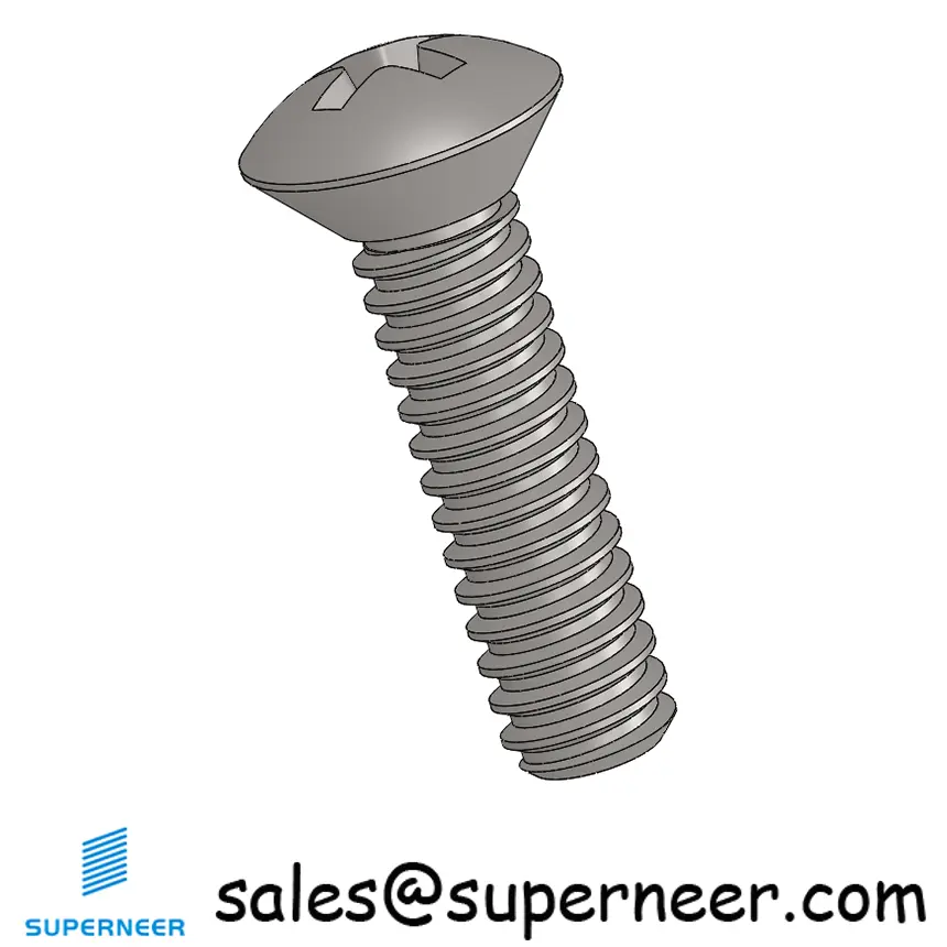 4-40 x7/16" Oval Head Phillips Machine Screw SUS304 Stainless Steel Inox