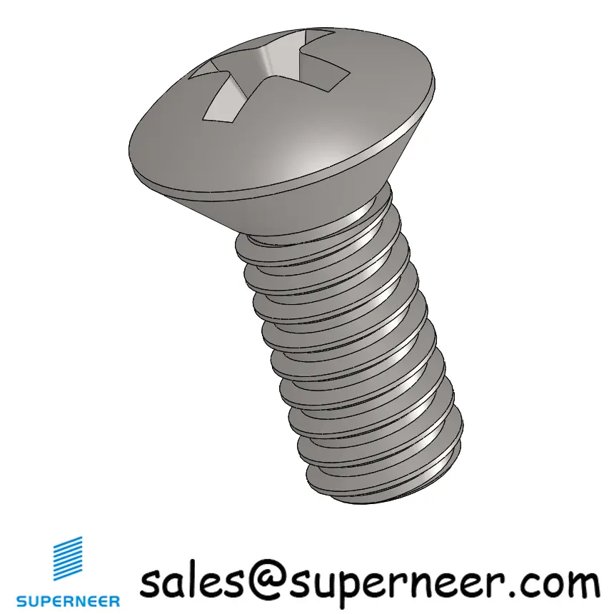 5-40 x 5/16" Oval Head Phillips Machine Screw SUS304 Stainless Steel Inox