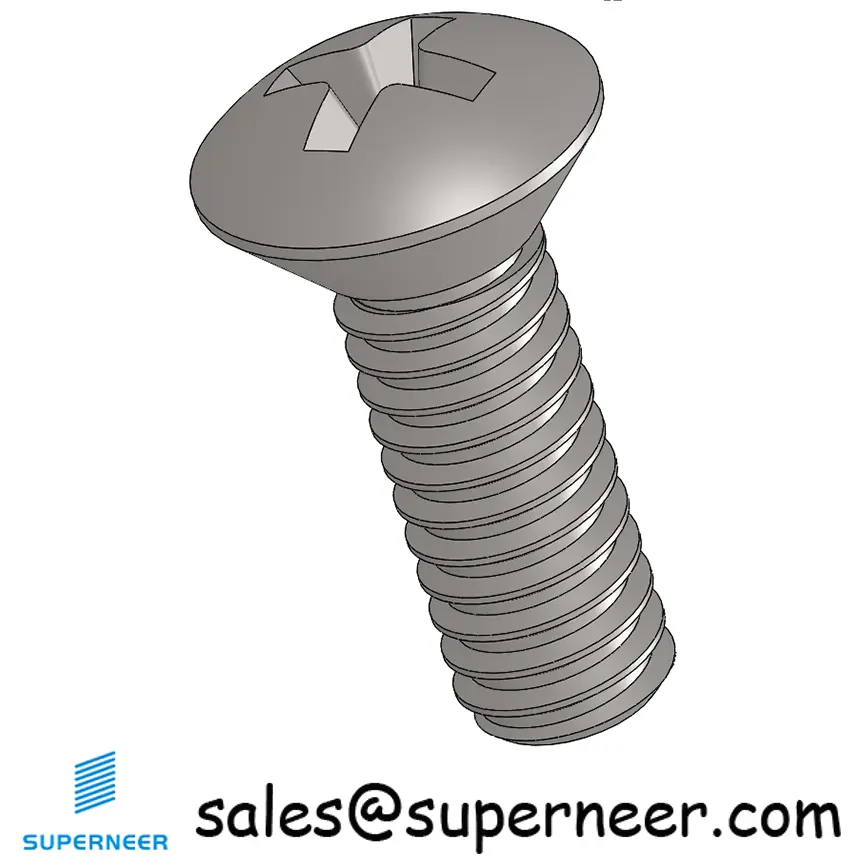 5-40 x 3/8" Oval Head Phillips Machine Screw SUS304 Stainless Steel Inox