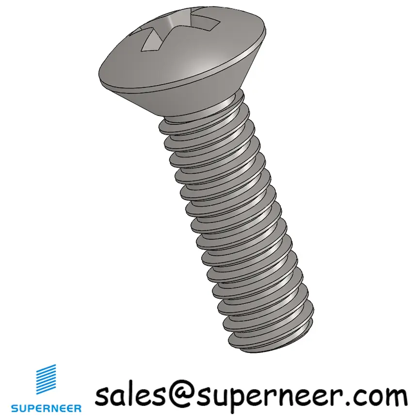 5-40 x 7/16" Oval Head Phillips Machine Screw SUS304 Stainless Steel Inox