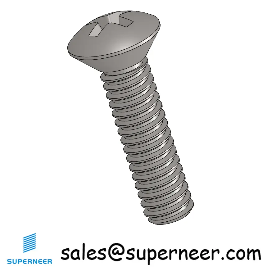 5-40 x 1/2"  Oval Head Phillips Machine Screw SUS304 Stainless Steel Inox