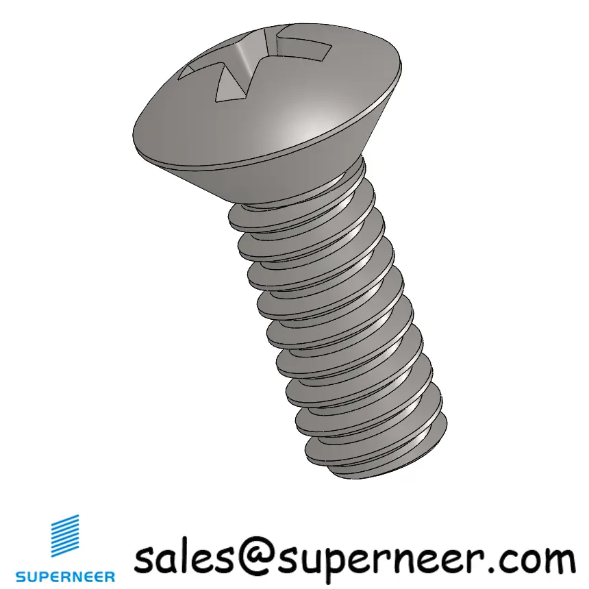 6-32 x 3/8" Oval Head Phillips Machine Screw SUS304 Stainless Steel Inox