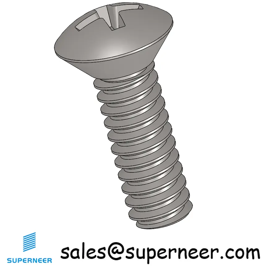 6-32 x 7/16" Oval Head Phillips Machine Screw SUS304 Stainless Steel Inox