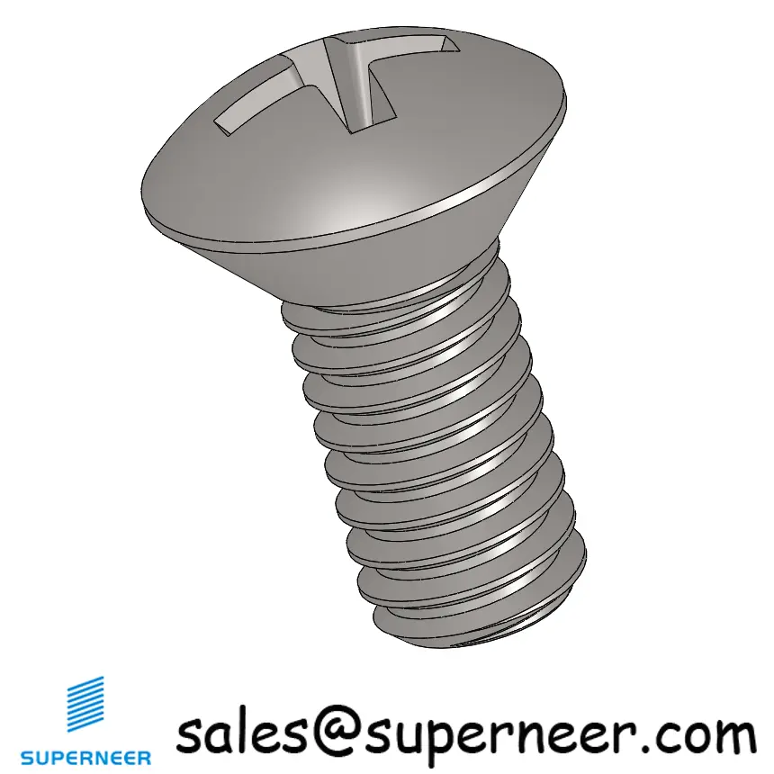 8-32 x 3/8" Oval Head Phillips Machine Screw SUS304 Stainless Steel Inox