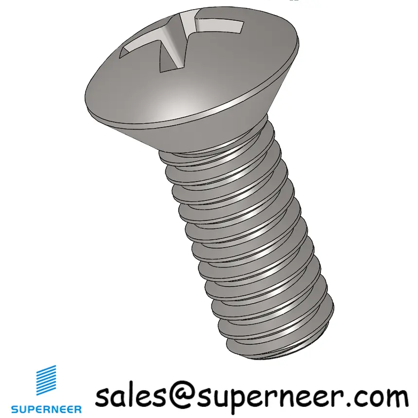 8-32 x 7/16"  Oval Head Phillips Machine Screw SUS304 Stainless Steel Inox