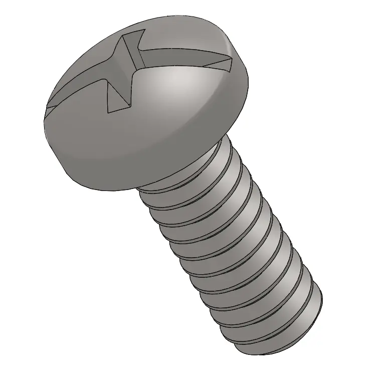 4-40 x 5/16" Pan Head Phillips and Slotted Combination Machine Screw SUS304 Stainless Steel Inox