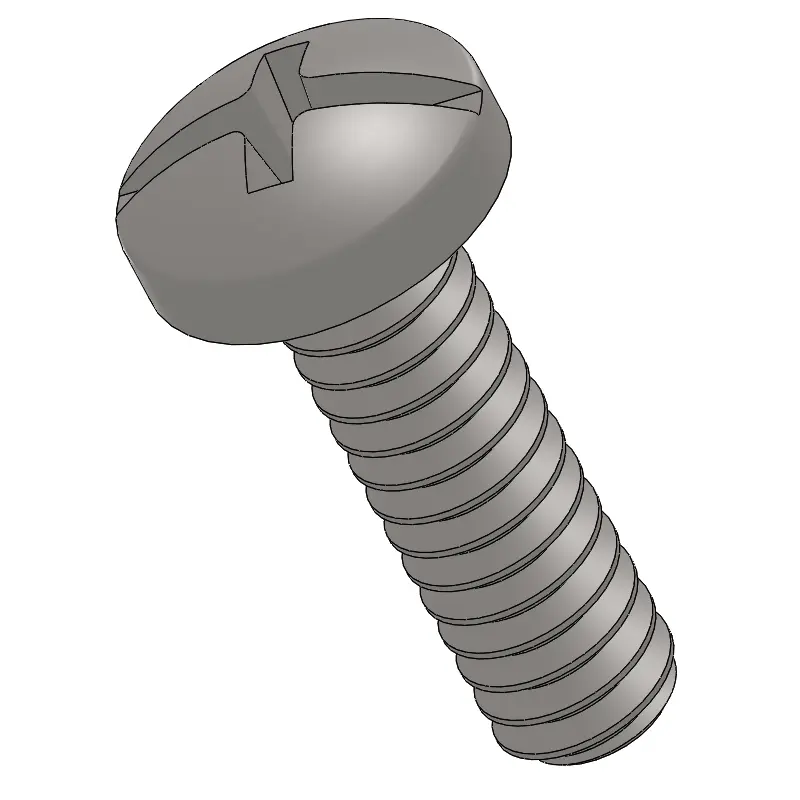 4-40 x 3/8" Pan Head Phillips and Slotted Combination Machine Screw SUS304 Stainless Steel Inox