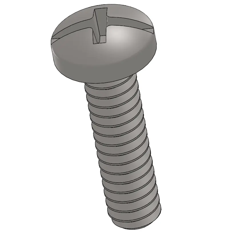 4-40 x 7/16" Pan Head Phillips and Slotted Combination Machine Screw SUS304 Stainless Steel Inox