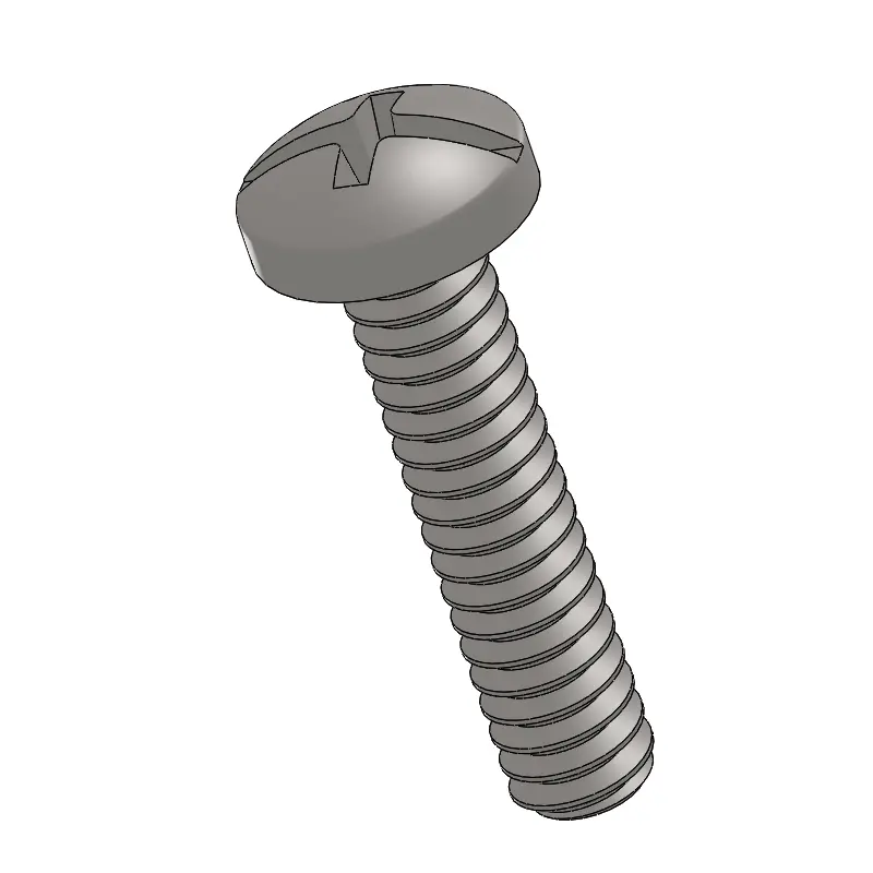 4-40 x 1/2"Pan Head Phillips and Slotted Combination Machine Screw SUS304 Stainless Steel Inox