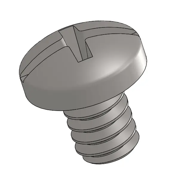 6-32 x 3/16" Pan Head Phillips and Slotted Combination Machine Screw SUS304 Stainless Steel Inox