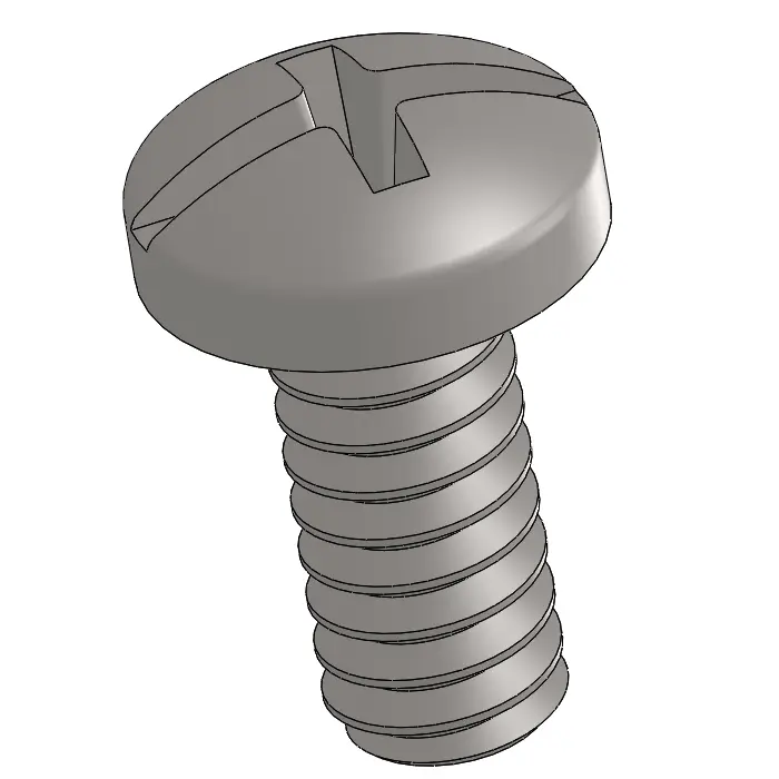 6-32 x 5/16" Pan Head Phillips and Slotted Combination Machine Screw SUS304 Stainless Steel Inox