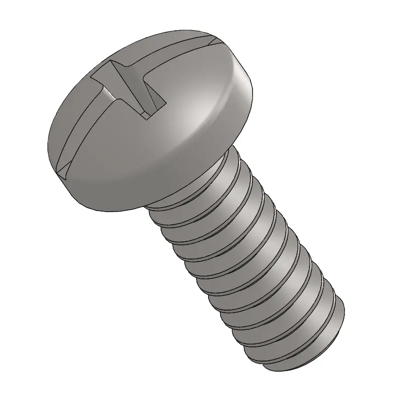 6-32 x 3/8" Pan Head Phillips and Slotted Combination Machine Screw SUS304 Stainless Steel Inox