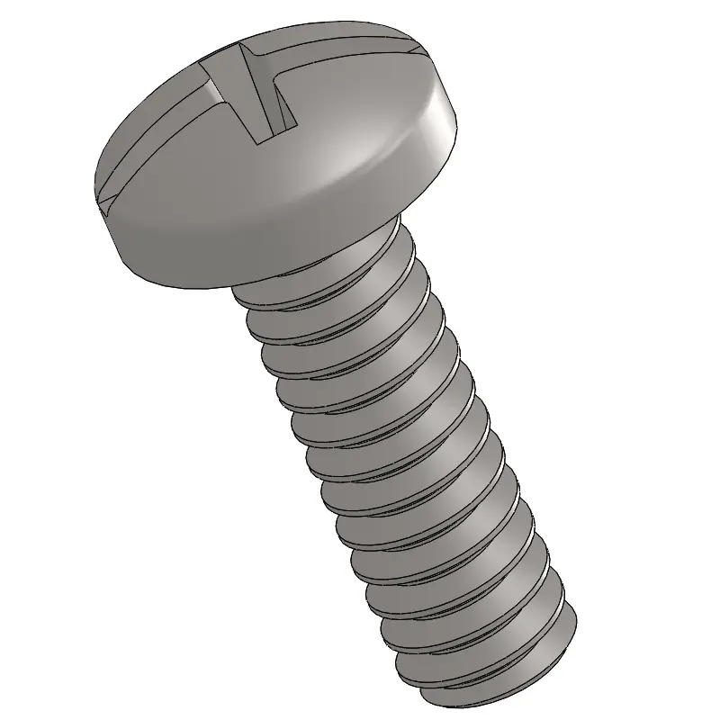 6-32 x 7/16" Pan Head Phillips and Slotted Combination Machine Screw SUS304 Stainless Steel Inox