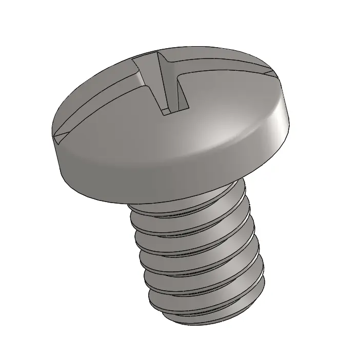 8-32 x 1/4" Pan Head Phillips and Slotted Combination Machine Screw SUS304 Stainless Steel Inox
