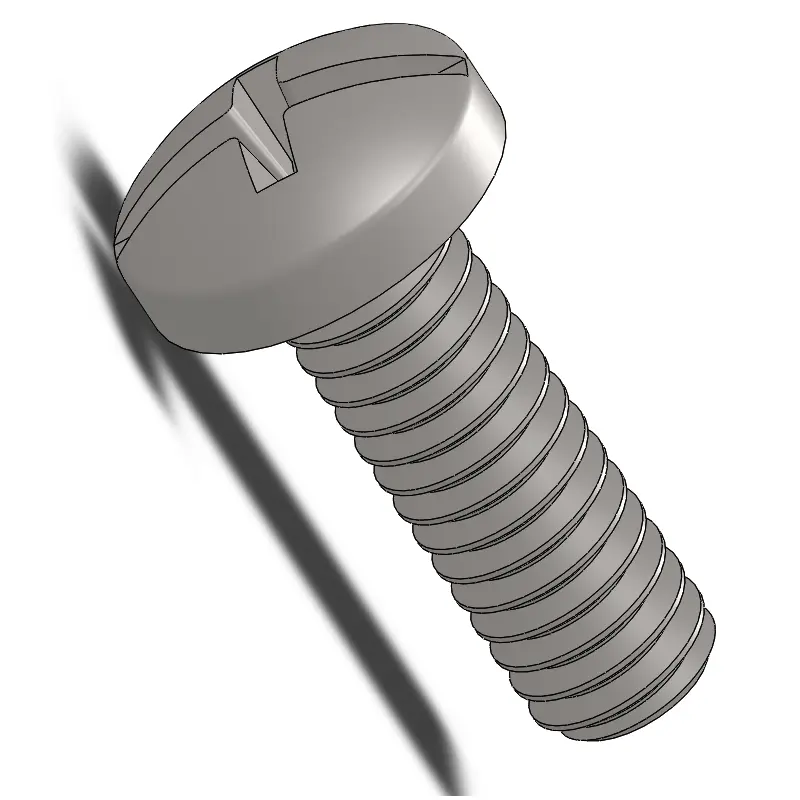 8-32 x 1/2" Pan Head Phillips and Slotted Combination Machine Screw SUS304 Stainless Steel Inox