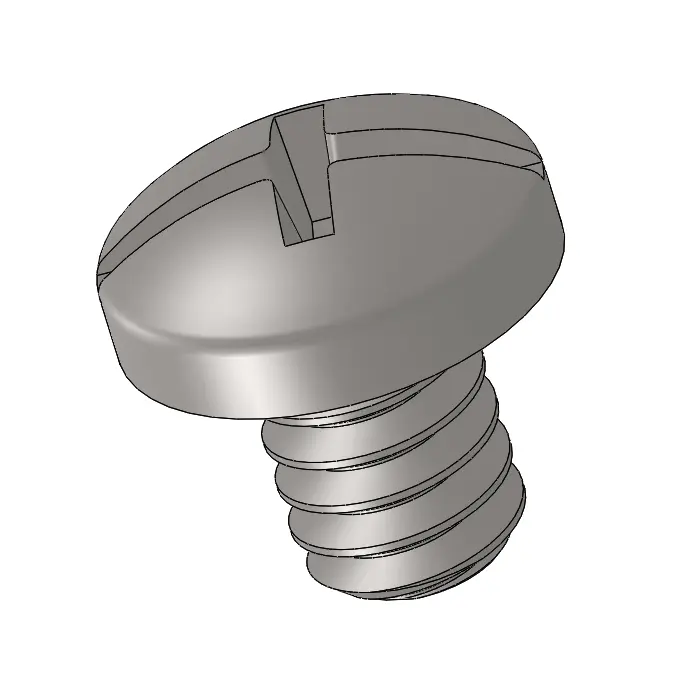 10-32 x 1/4" Pan Head Phillips and Slotted Combination Machine Screw SUS304 Stainless Steel Inox