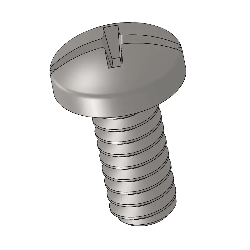 10-32 x 7/16" Pan Head Phillips and Slotted Combination Machine Screw SUS304 Stainless Steel Inox