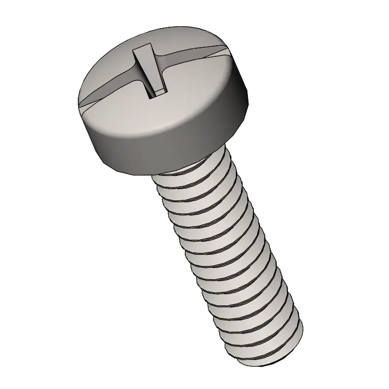 M1.6 x 6mm  Pan Head  Combination Phillips/Slotted  Machine Screw SUS304 Stainless Steel Inox DIN 7985