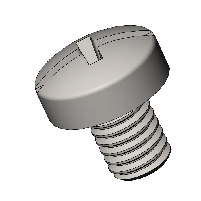 M3 x 4 mm  Pan Head  Combination Phillips/Slotted  Machine Screw SUS304 Stainless Steel Inox DIN 7985