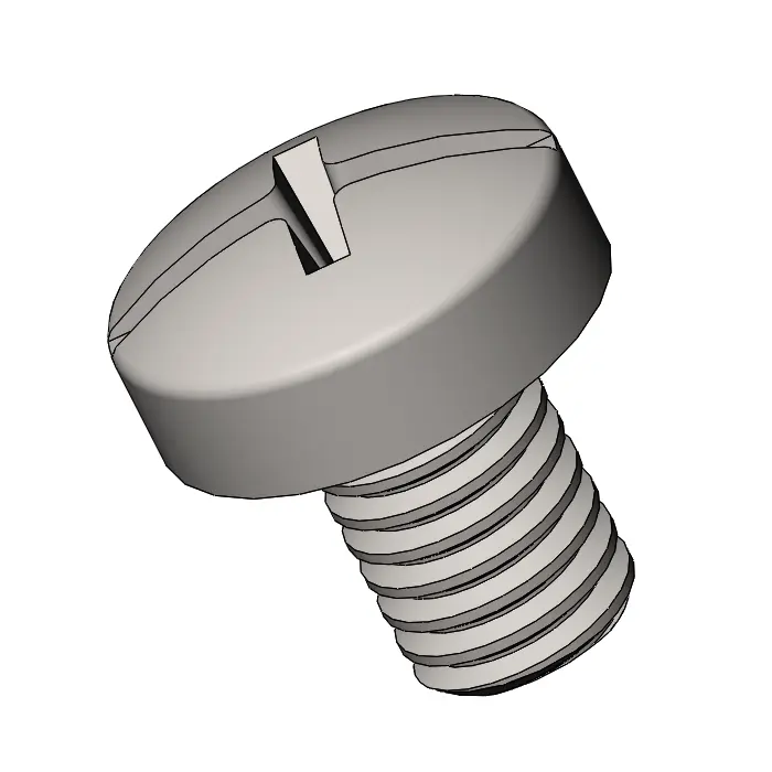 M3.5 x 5 mm  Pan Head  Combination Phillips/Slotted  Machine Screw SUS304 Stainless Steel Inox DIN 7985