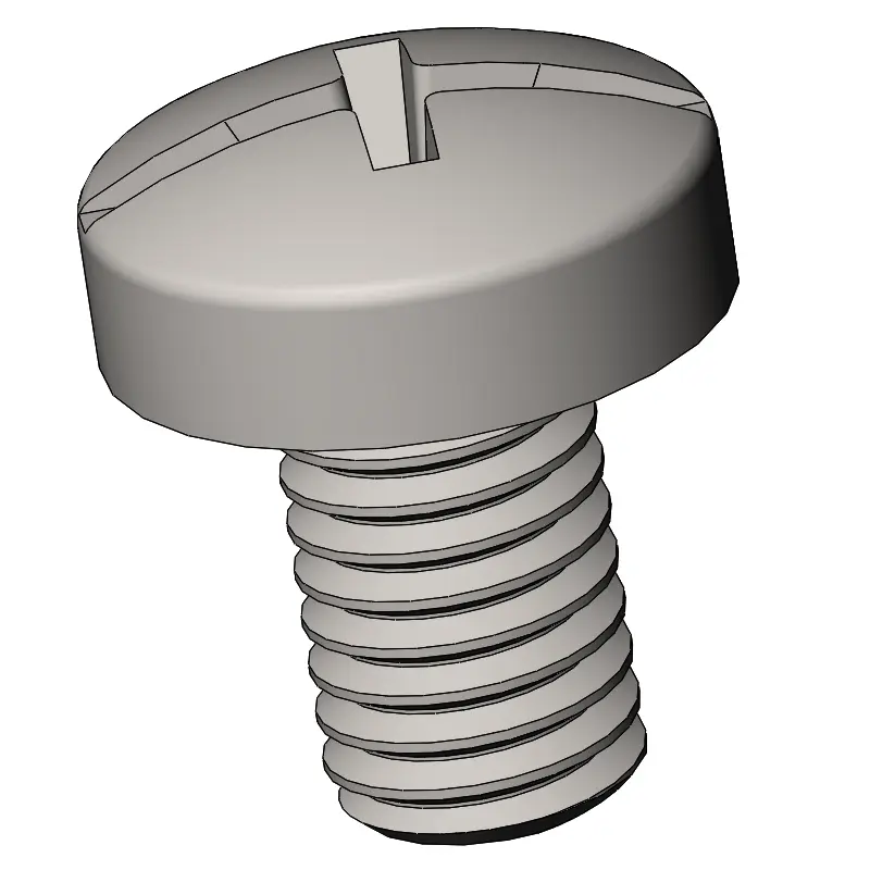 M5 x 8 mm  Pan Head   Combination Phillips/Slotted  Machine Screw SUS304 Stainless Steel Inox DIN 7985