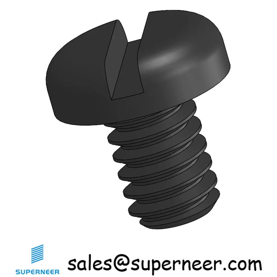 2-56 x 1/8" Pan Head Slotted Machine Screw Steel Black