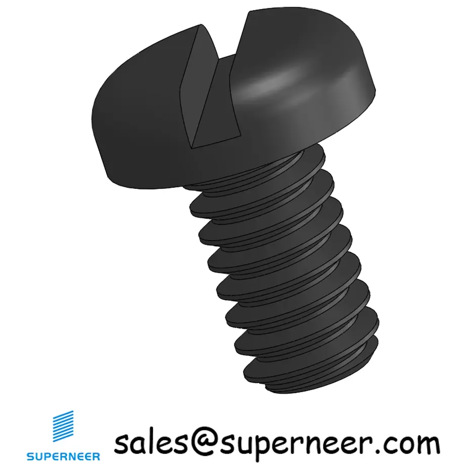 2-56 x 5/32" Pan Head Slotted Machine Screw Steel Black