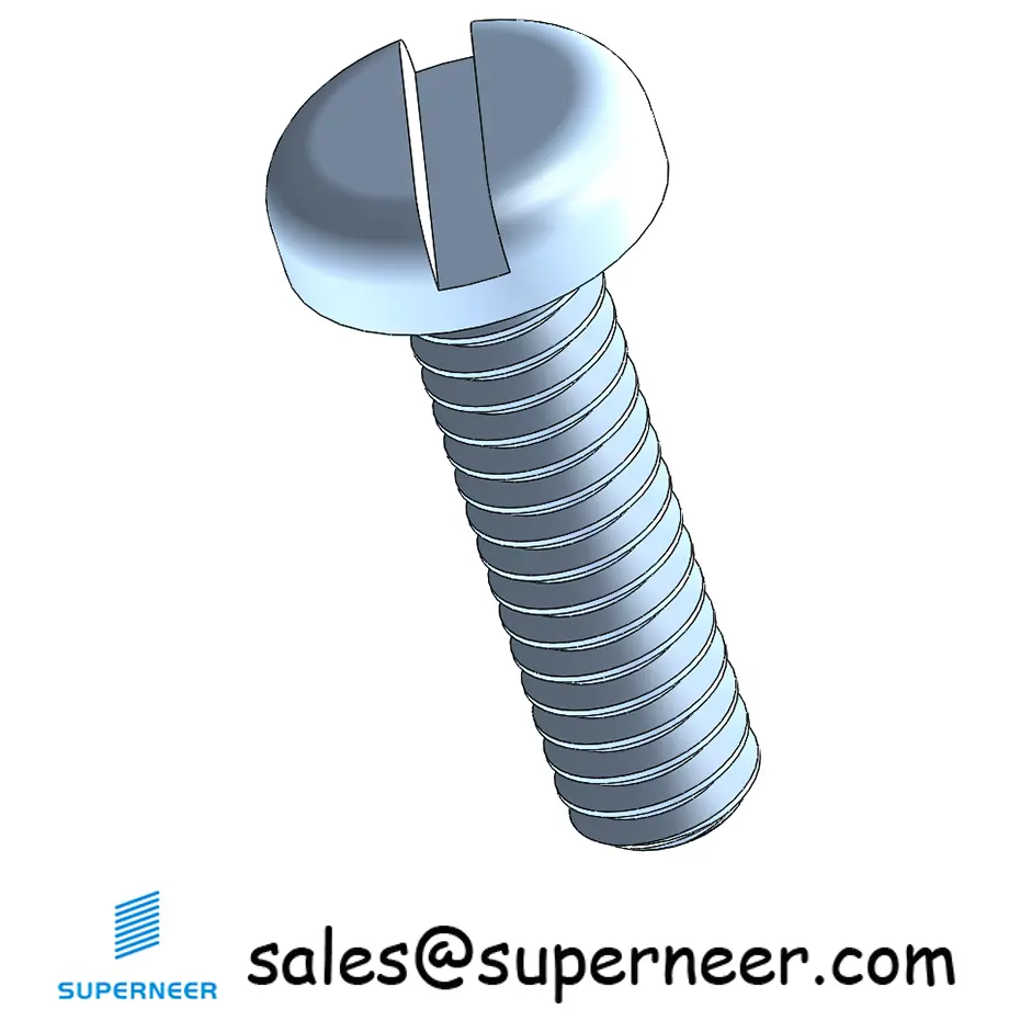 2-56 x 5/16" Pan Head Slotted Machine Screw Steel Blue Zinc Plated