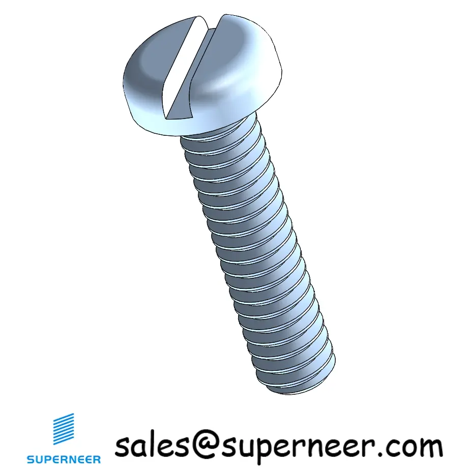 2-56 x 3/8" Pan Head Slotted Machine Screw Steel Blue Zinc Plated