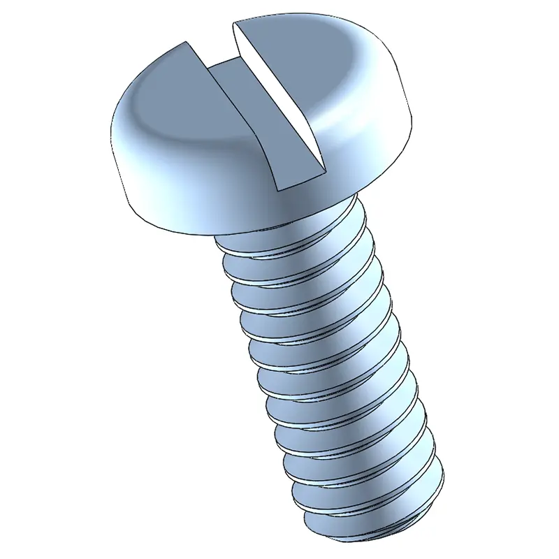 4-40 x 5/16" Pan Head Slotted Machine Screw Steel Blue Zinc Plated