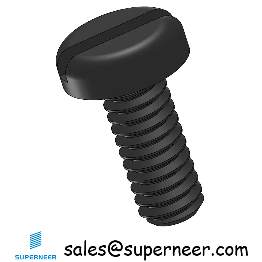 5-40 x 5/16" Pan Head Slotted Machine Screw Steel Black