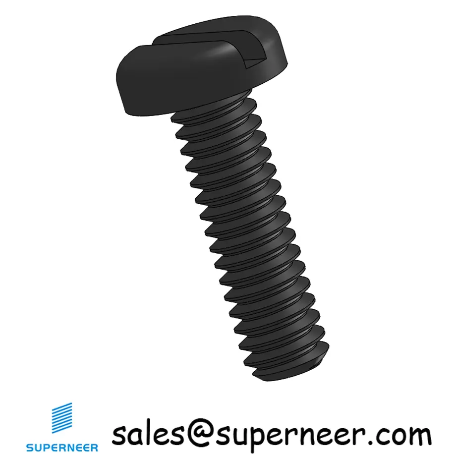 5-40 x 7/16" Pan Head Slotted Machine Screw Steel Black