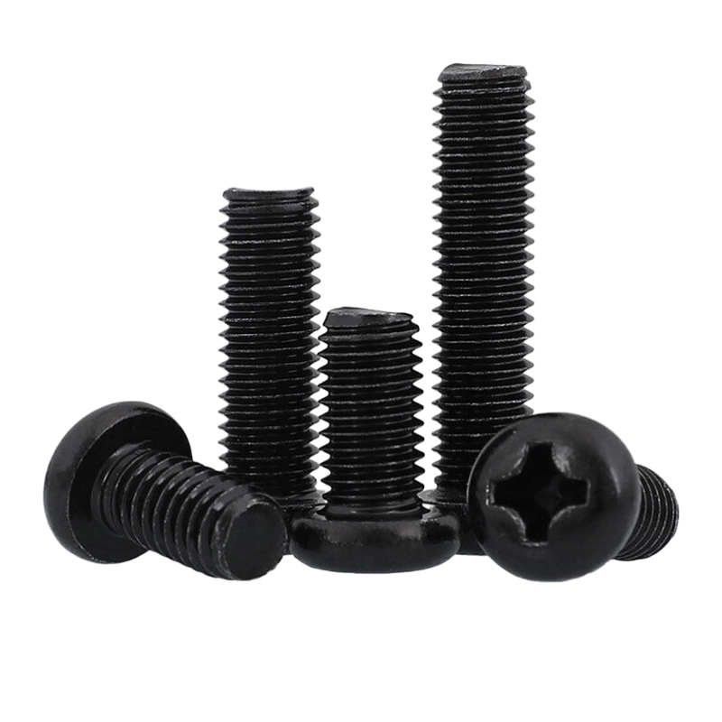 M2 x 4 mm Pan Head Phillips Machine Screw Steel Black DIN 7985