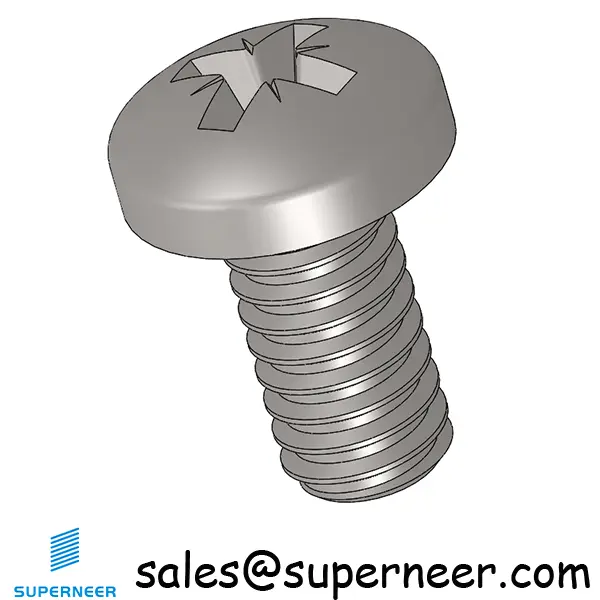 5-40 x 1/4" Pan Head Pozi Machine Screw SUS304 Stainless Steel Inox ANSI/ASME B18.6.3