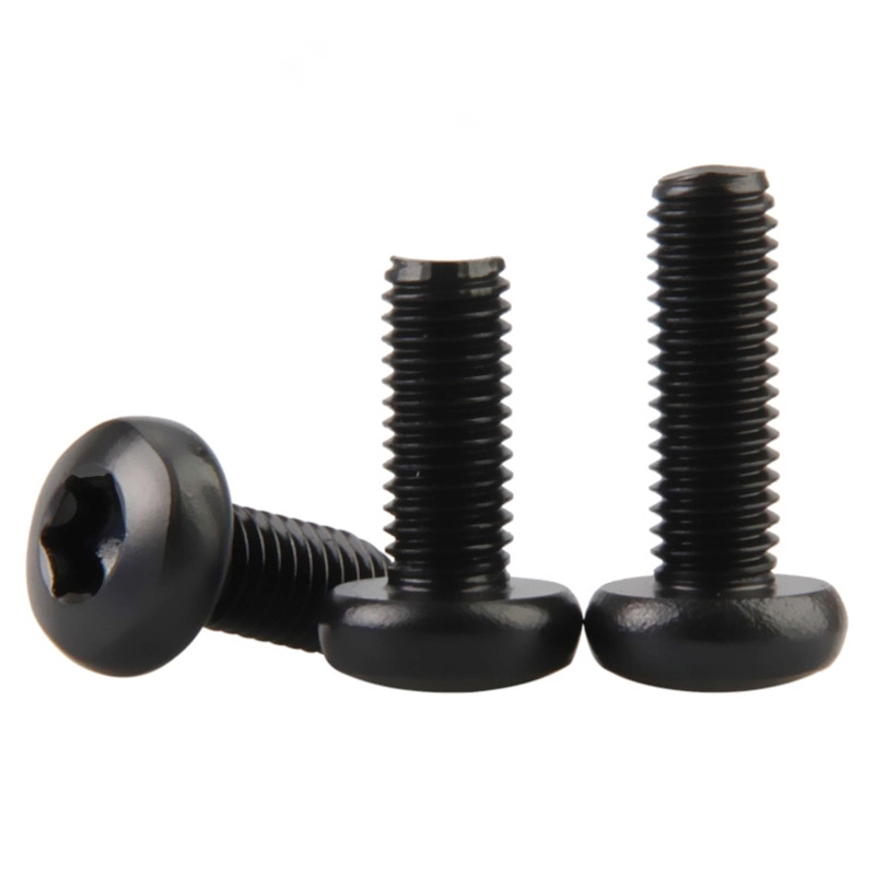 M4 x 6 mm Pan Head Torx Machine Screw Steel Black ISO 14583