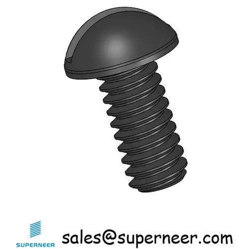 2-56 x 3/16" Round Head Slotted Machine Screw Steel Black