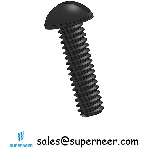 2-56 x 5/16" Round Head Slotted Machine Screw Steel Black