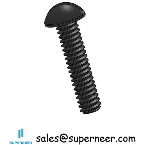 2-56 x 3/8" Round Head Slotted Machine Screw Steel Black