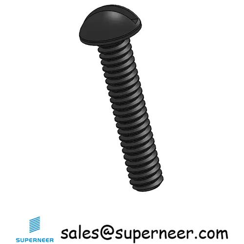 2-56 x 7/16" Round Head Slotted Machine Screw Steel Black